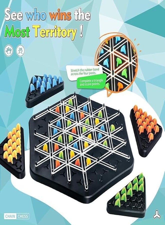 PRAYTEX Chain Triangle Chess Triggle Game Puzzle, Geometric Chess Game, Board Games for Family Night, Family Games for Kids and Adults, 2 to 4 Players,for 5+ Years Age - Image 4